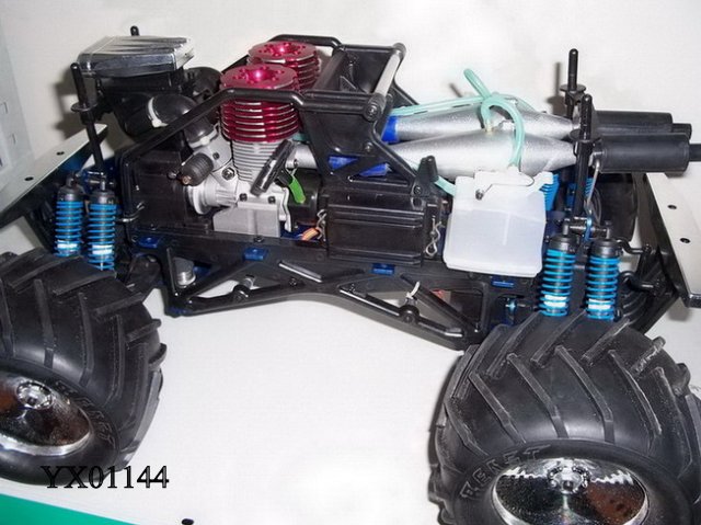 Versandkosten 1:8 RC Nitro Gas twin gp28 Motor 4WD 3-Gang-Getriebe Monster Monstertruck