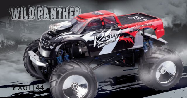 Versandkosten 1:8 RC Nitro Gas twin gp28 Motor 4WD 3-Gang-Getriebe Monster Monstertruck