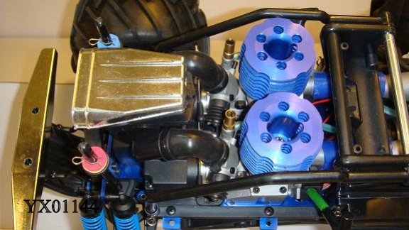 Versandkosten 1:8 RC Nitro Gas twin gp28 Motor 4WD 3-Gang-Getriebe Monster Monstertruck