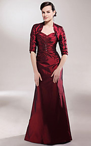 A-line Sweetheart Floor-length Taffeta Mother of the Bride Dress With A Wrap