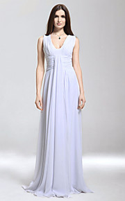 Chiffon Sheath/ Column V-neck Floor-length Evening Dress inspired by Serena in Gossip Girl