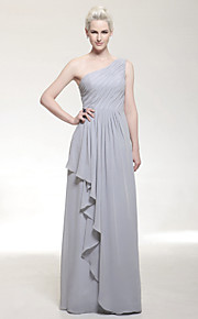 Chiffon Sheath/ Column One Shoulder Floor-length Evening Dress inspired by Odette Yustman at Golden Globe Award