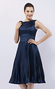 Elastic Woven Satin A-line Bateau Knee-length Evening Dress inspired by Sex and the City