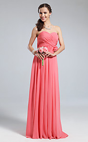 Sheath/ Column Sweetheart Floor-length Chiffon Bridesmaid Dress