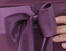 A-line Strapless Knee-length Chiffon Elastic Satin Bridesmaid/ Wedding Party Dress
