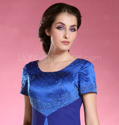 A-line Scoop Floor-length Satin And Chiffon Mother of the Bride Dress A-line Scoop Floor-length Satin And Chiffon Mother of the Bride Dress