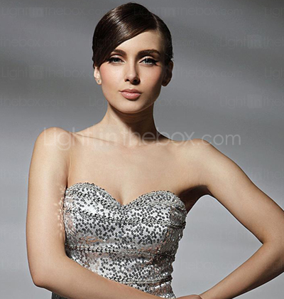 Squined Trumpet/Mermaid Sweetheart Court Train Evening Dress inspired by Natalie Mark at Oscar Squined Trumpet/Mermaid Sweetheart Court Train Evening Dress inspired by Natalie Mark at Oscar