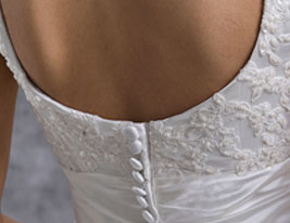 Sheath/ Column Scoop Sweep/ Brush Train Elastic Silk-like Satin Wedding Dress Sheath/ Column Scoop Sweep/ Brush Train Elastic Silk-like Satin Wedding Dress
