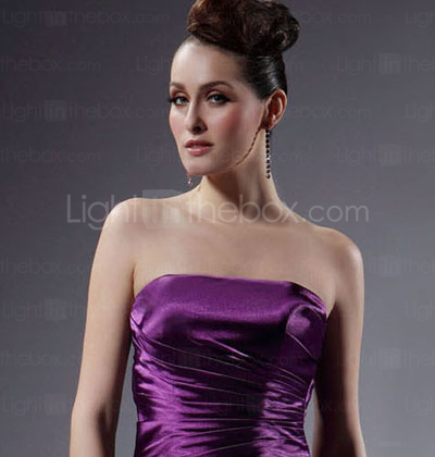 A-line Strapless Floor-length Stretch Satin Bridesmaid/Wedding Party Dress A-line Strapless Floor-length Stretch Satin Bridesmaid/Wedding Party Dress