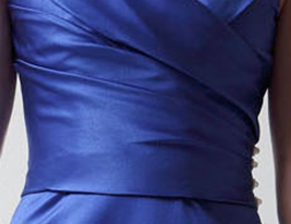 A-line Princess V-neck Floor-length Satin Bridesmaid/ Wedding Party Dress