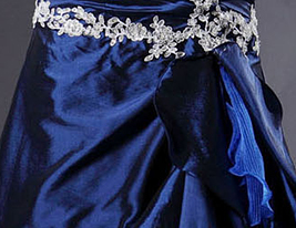 MIGNON - Vestido de Noche o de Fiesta de Organza y Tafetán