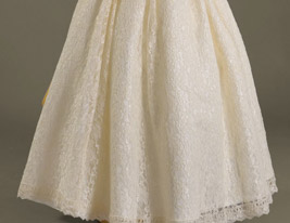 A-line Scoop Floor-length Satin And Lace Flower Girl Dress