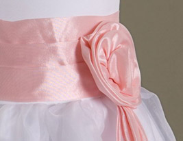 YALETHA - Abito da Comunione in Organza e Raso