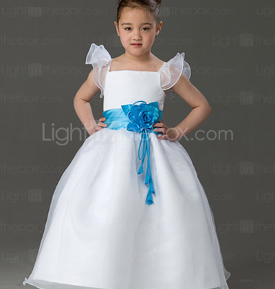 FASCIENNE - Kleid für Blumenmädchen aus Organza und Satin