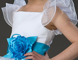 FASCIENNE - Kleid für Blumenmädchen aus Organza und Satin