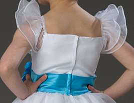 FASCIENNE - Kleid für Blumenmädchen aus Organza und Satin