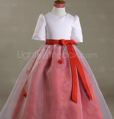 PAULINE - kjole til Blomsterjente i Organza og Satin PAULINE - kjole til Blomsterjente i Organza og Satin