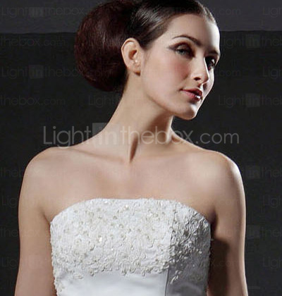 ELPHIA - Vestido de Novia de Organza y Satén