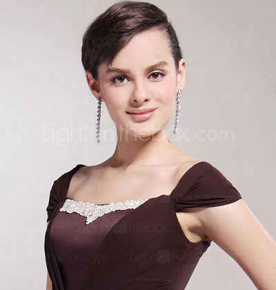 Sheath/Column Square Floor-length Satin And Chiffon Mother of the Bride Dress 