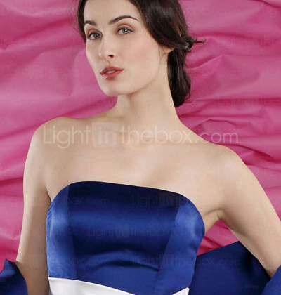 A-line Strapless Floor-length Satin Mother of the Bride Dress With A Wrap A-line Strapless Floor-length Satin Mother of the Bride Dress With A Wrap