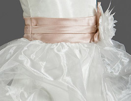 Ball Gown Scoop Tea-length Satin Organza Flower Girl Dress Ball Gown Scoop Tea-length Satin Organza Flower Girl Dress