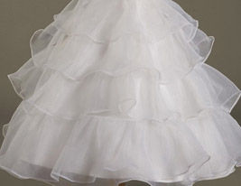 Ball Gown Square Tea-length Satin  Organza Flower Girl Dress