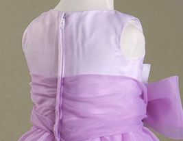 A-line Scoop Floor-length Satin Organza Flower Girl Dress 