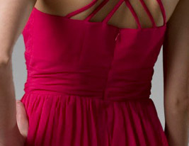 NETIA - Vestido de Fiesta de boda o de Dama de honor de Gasa NETIA - Vestido de Fiesta de boda o de Dama de honor de Gasa