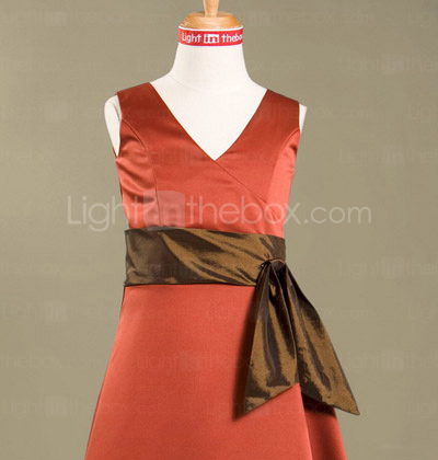 ASTA - Kleid für Kinder Brautjungfer aus Satin