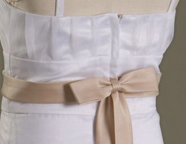 A-line Spaghetti Straps Tea-length Satin Organza Junior Bridesmaid Dress A-line Spaghetti Straps Tea-length Satin Organza Junior Bridesmaid Dress