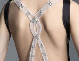 Stretch Satin A-line Bateau Sweep Train Evening Dress inspired by Simona Ventura at Venice Film Festival 