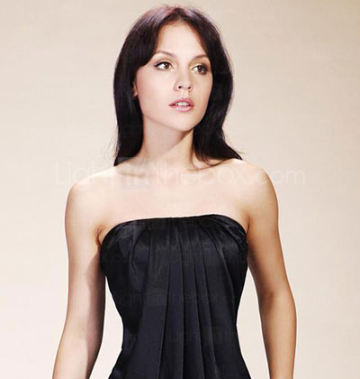 A-line Strapless Short/Mini Charmeuse Cocktail/Little Black/Homecoming Dress A-line Strapless Short/Mini Charmeuse Cocktail/Little Black/Homecoming Dress