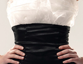 Sheath/ Column Strapless Knee-length Organza And Stretch Satin Cocktail Dress Sheath/ Column Strapless Knee-length Organza And Stretch Satin Cocktail Dress