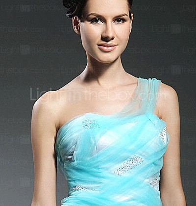 Tulle Trumpet/ Mermaid One Shoulder Floor-length Evening Dress inspired by Kate Beckinsale at Cannes Film Festival