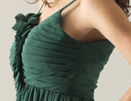 AMARIS - kjole til bryllupsfest eller brudepige i chiffon og elastisk satin AMARIS - kjole til bryllupsfest eller brudepige i chiffon og elastisk satin