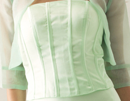 ALASTRINA - Robe pour Mariage et de Demoiselle d'Honneur Organza Satin - Châle Inclus