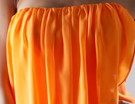 VIVIENNE - Abito da Matrimonio o Damigella in Chiffon e Raso