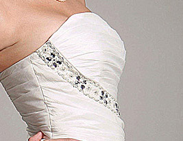 a-line senza spalline Corte dei treni Taffetà abito da sposa side-drappeggiato a-line senza spalline Corte dei treni Taffetà abito da sposa side-drappeggiato