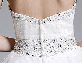 A-line Strapless Short/ Mini Satin Tulle Wedding Dress
