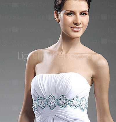 Sheath/ Column Strapless Floor-length Chiffon Evening Dress Sheath/ Column Strapless Floor-length Chiffon Evening Dress