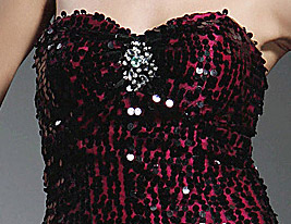 Trumpet/ Mermaid Sweetheart Floor-length Sequined Tulle Prom Dress