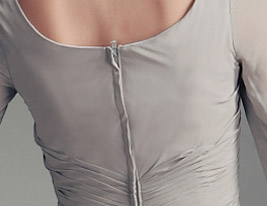 Sheath/ Column Scoop Floor-length Chiffon Satin Mother of the Bride Dress