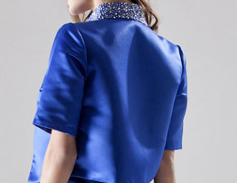 Sheath / Column V-neck Short / Mini Satin Bridesmaid/ Wedding Party Dress With A Wrap