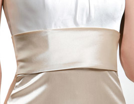 Sheath/ Column Scoop Floor-length Satin Bridesmaid/ Wedding Party Dress