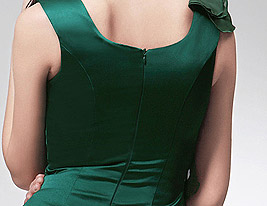 Sheath/ Column V-neck Floor-length Satin Chiffon Bridesmaid Dress
