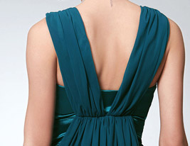Sheath/Column V-neck Floor-length Chiffon Stretch Satin Bridesmaid/Evening Dress 