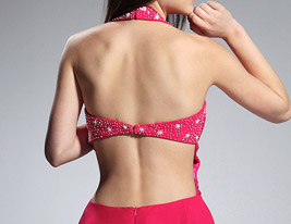 JURGITA - Robe de Cocktail Mousseline Satin