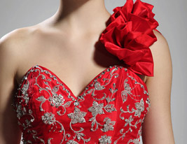 Ball Gown One Shoulder Floor-length Taffeta And Tulle Evening/ Prom Dress