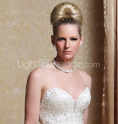 Ball Gown Strapless Chapel Train Wedding Dress 
