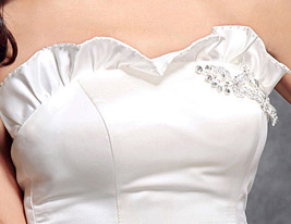 Trumpet/Mermaid Sweetheart Court Train Satin Wedding Dress 
